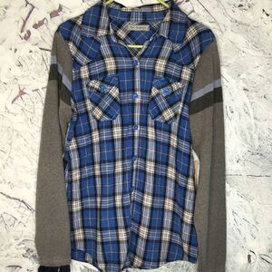 NWT Kim’s Kreations Women’s Checked Tasseled Boho Shirt Jacket Italy Size M/L